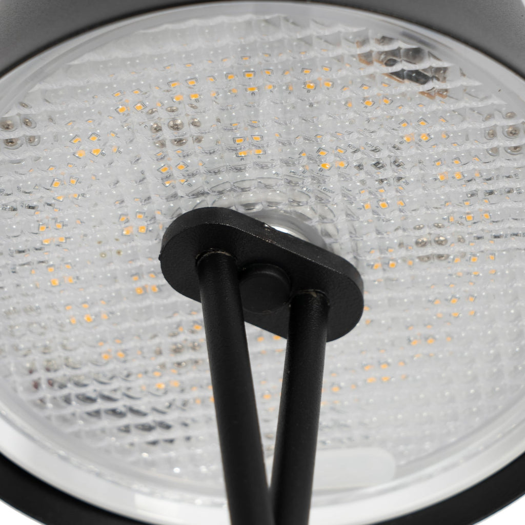 LED oppladbar bordlampe Janea CROSS svart dimbar IP54 med batteriindikator