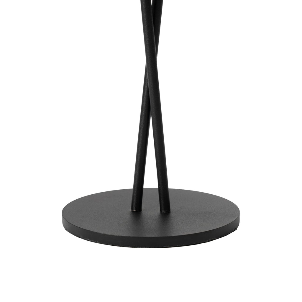 LED oppladbar bordlampe Janea CROSS svart dimbar IP54 med dimmefunksjon