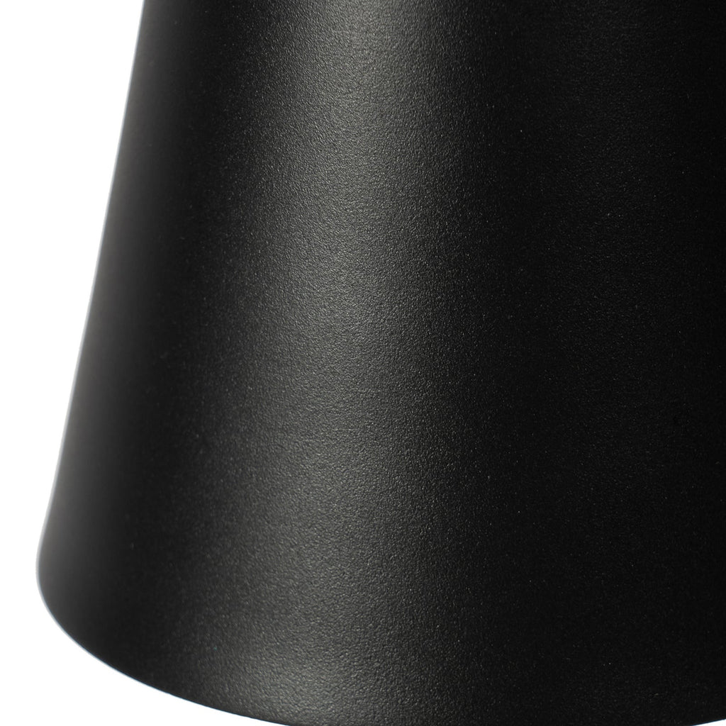 LED oppladbar bordlampe Janea CROSS svart dimbar IP54 fra siden