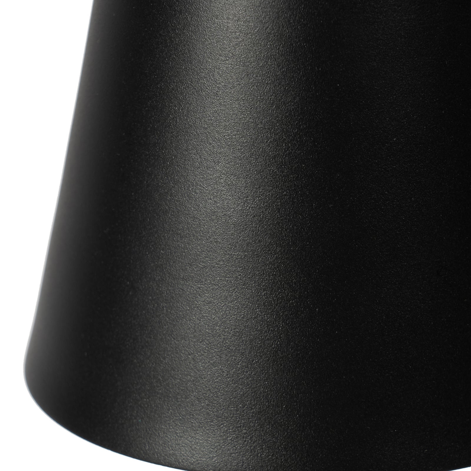 LED oppladbar bordlampe Janea CROSS svart dimbar IP54 fra siden