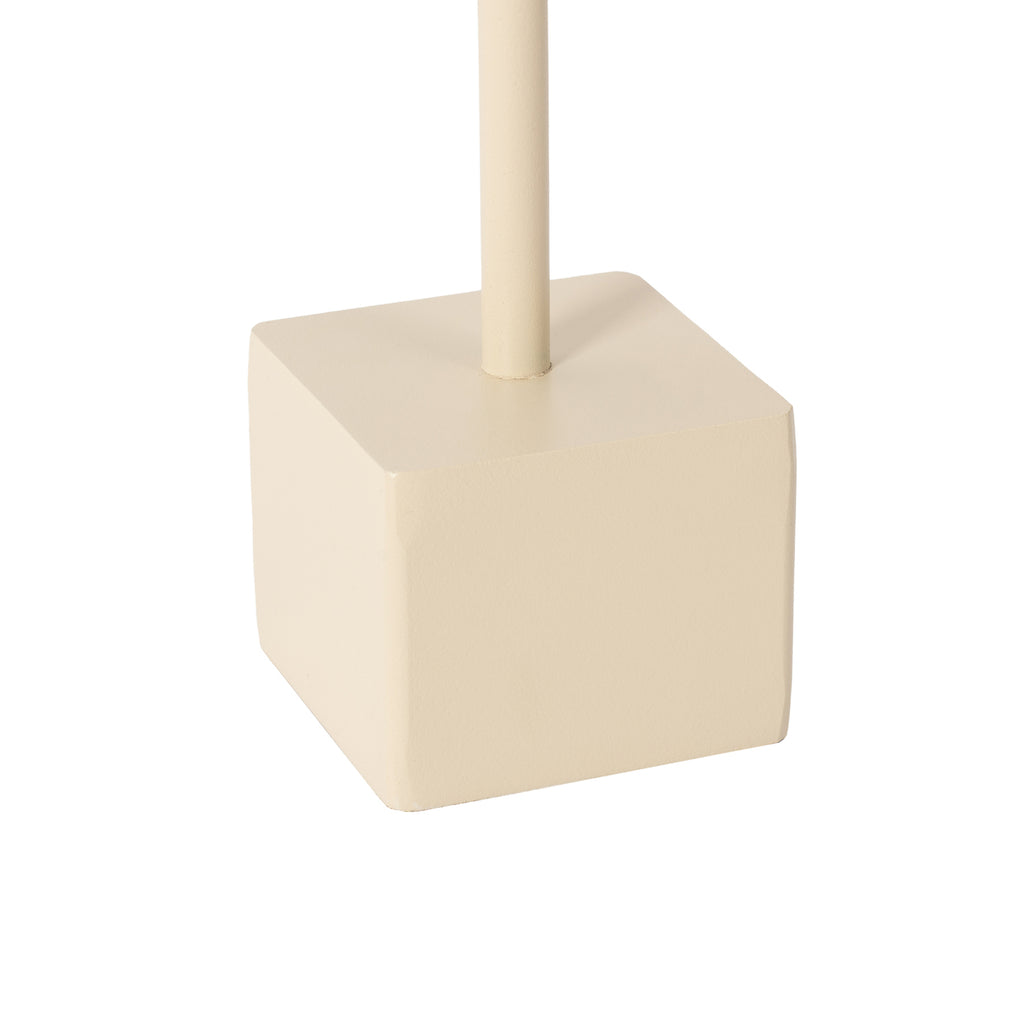 LED oppladbar bordlampe Janea Cube beige metall dimbar IP54 lys