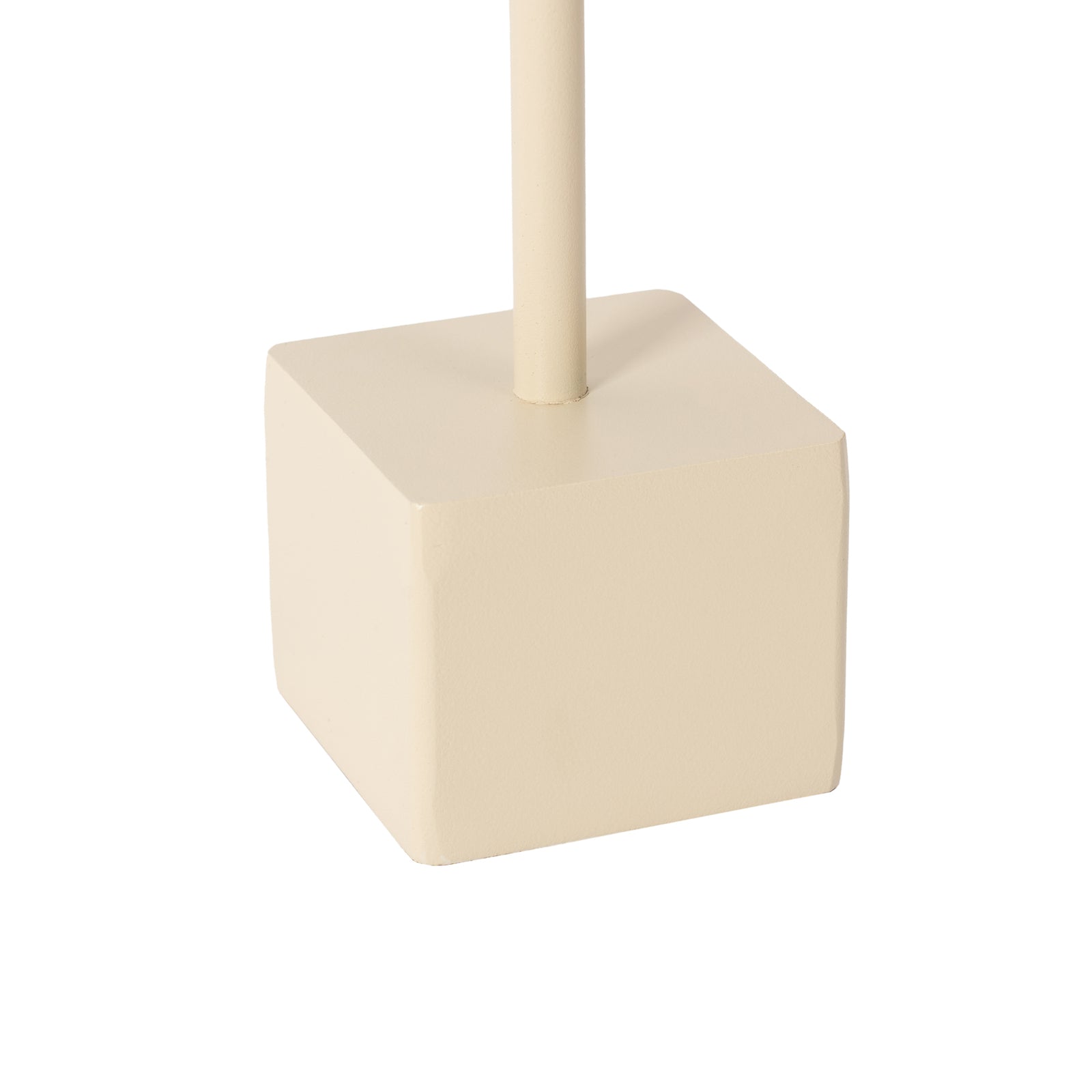 LED oppladbar bordlampe Janea Cube beige metall dimbar IP54 lys