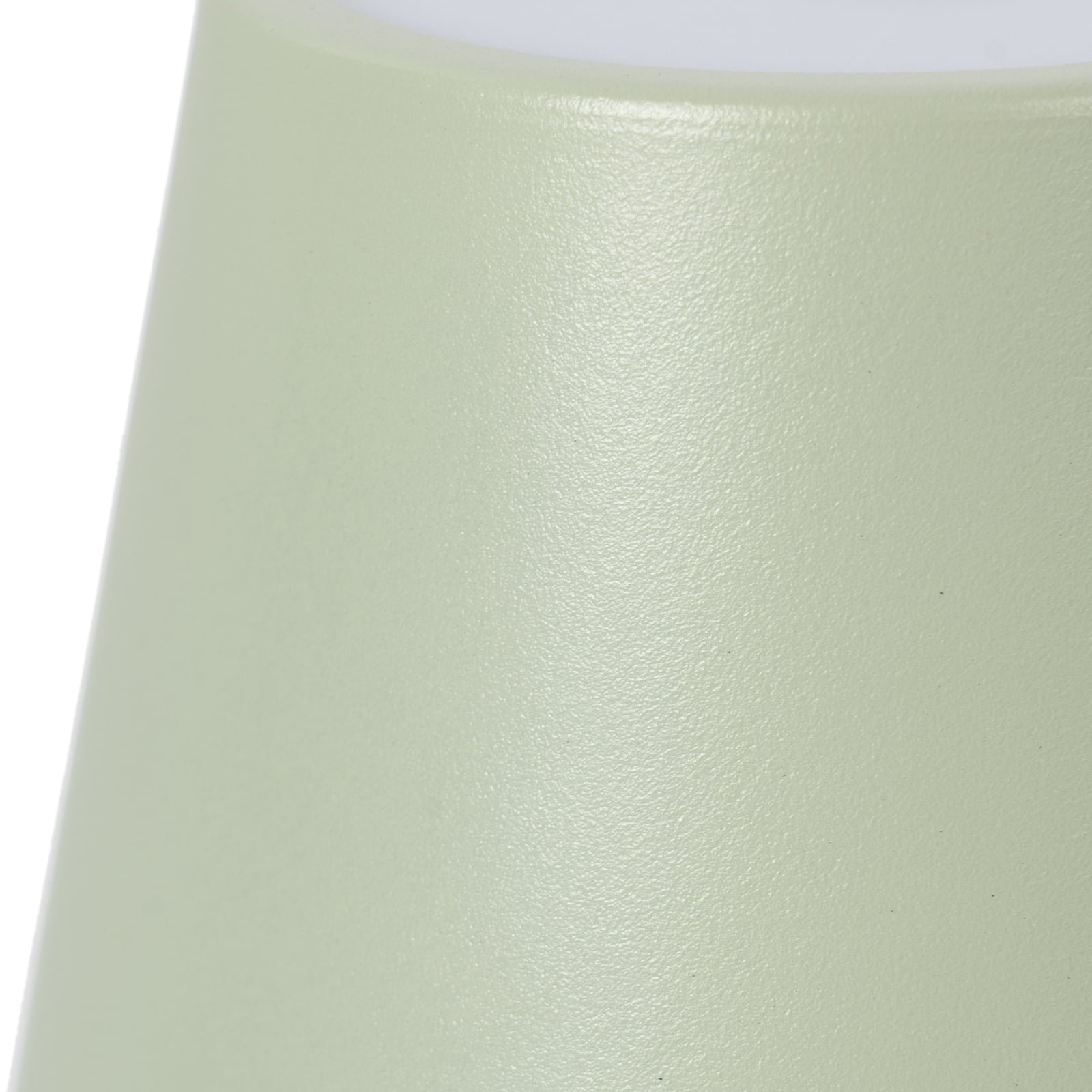 LED oppladbar bordlampe Janea CUBE grønn metall IP54 sideprofil