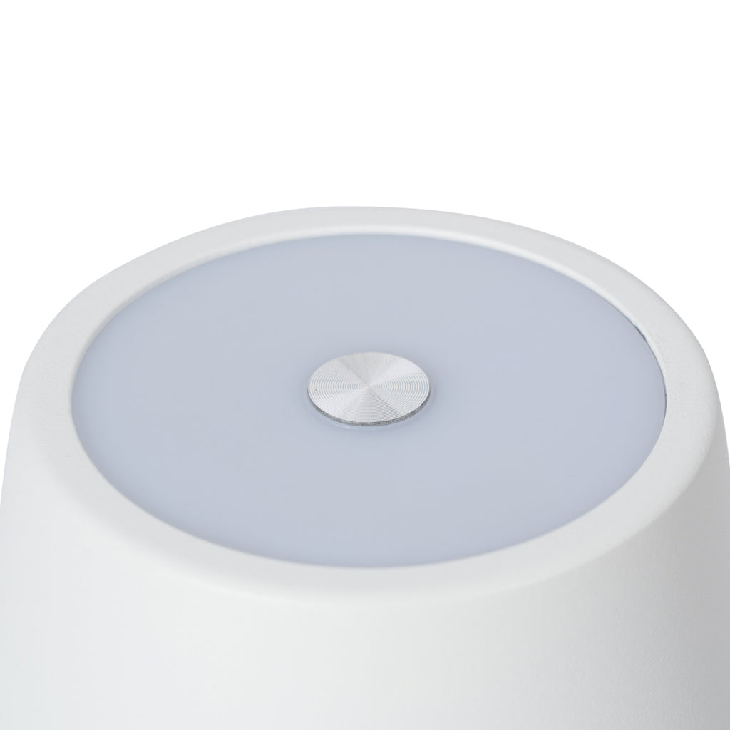LED oppladbar bordlampe Janea CUBE hvit dimbar IP54 batteri og ladning