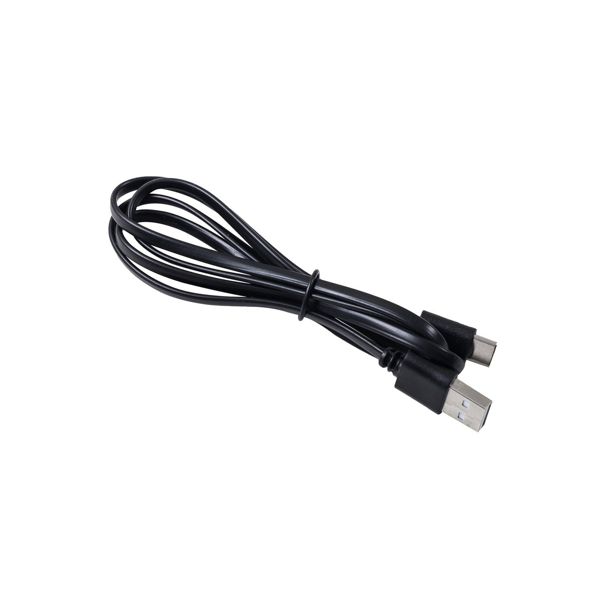 LED oppladbar bordlampe Janea CUBE svart metall sideprofil