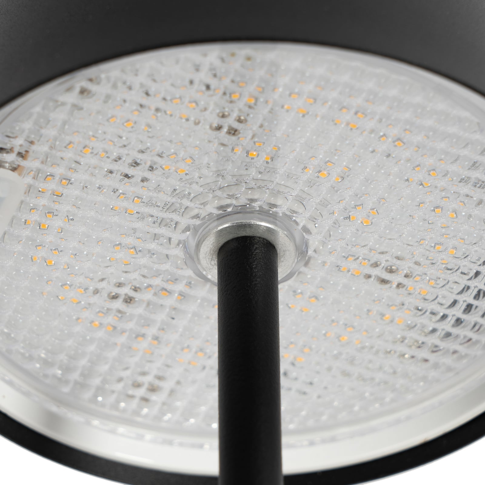 LED oppladbar bordlampe Janea CUBE svart metall med kabel