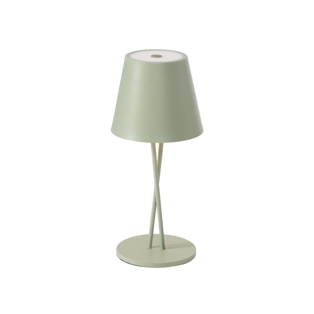 LED oppladbar bordlampe Janea grønn berøringsdimmer IP54 montert