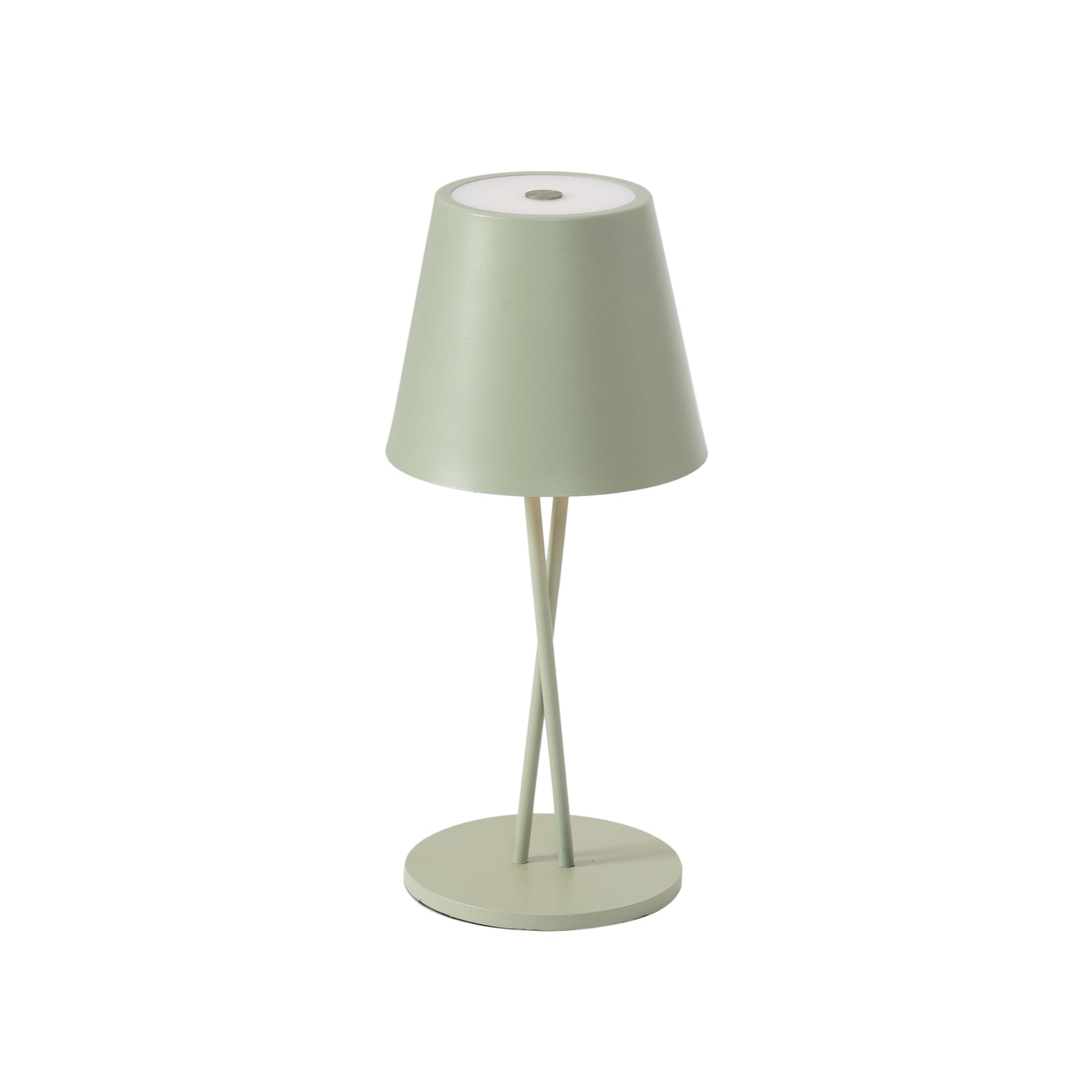 LED oppladbar bordlampe Janea grønn berøringsdimmer IP54 montert