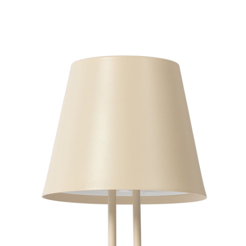 LED oppladbar bordlampe Janea TWIN beige metall med USB-C kabel
