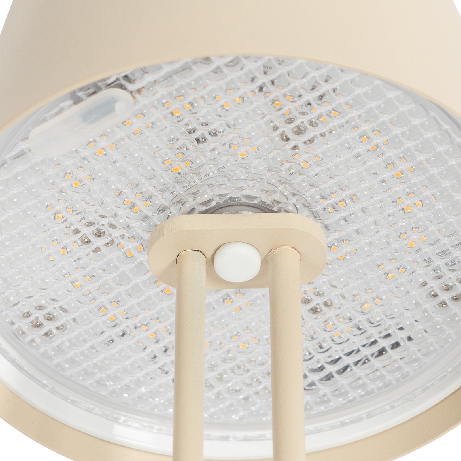 LED oppladbar bordlampe Janea TWIN beige metall lys av