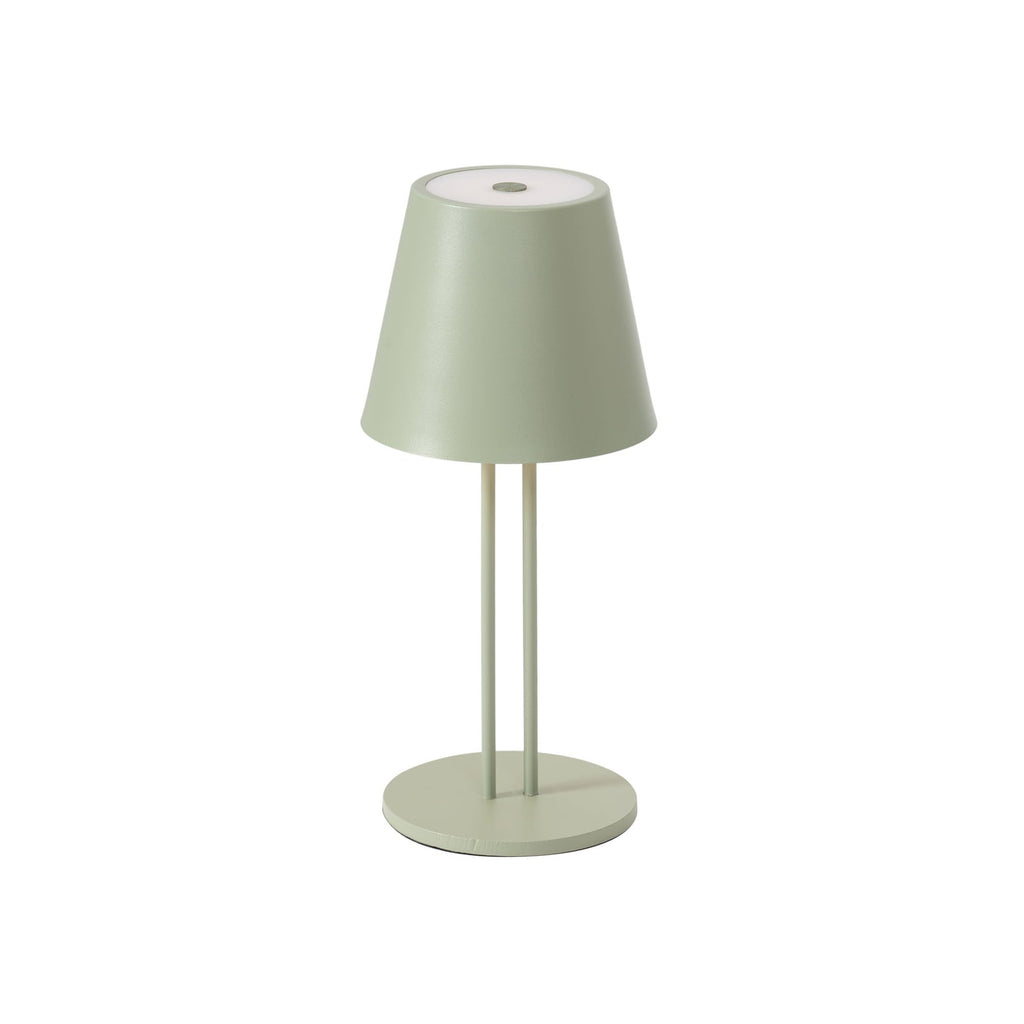 Montert LED oppladbar bordlampe Janea TWIN dimbar grønn IP54 på bord
