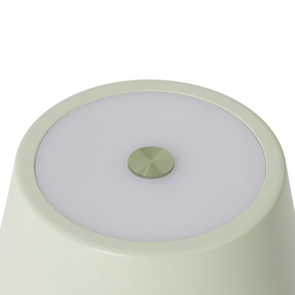 LED oppladbar bordlampe Janea TWIN dimbar grønn IP54 med påslått lys
