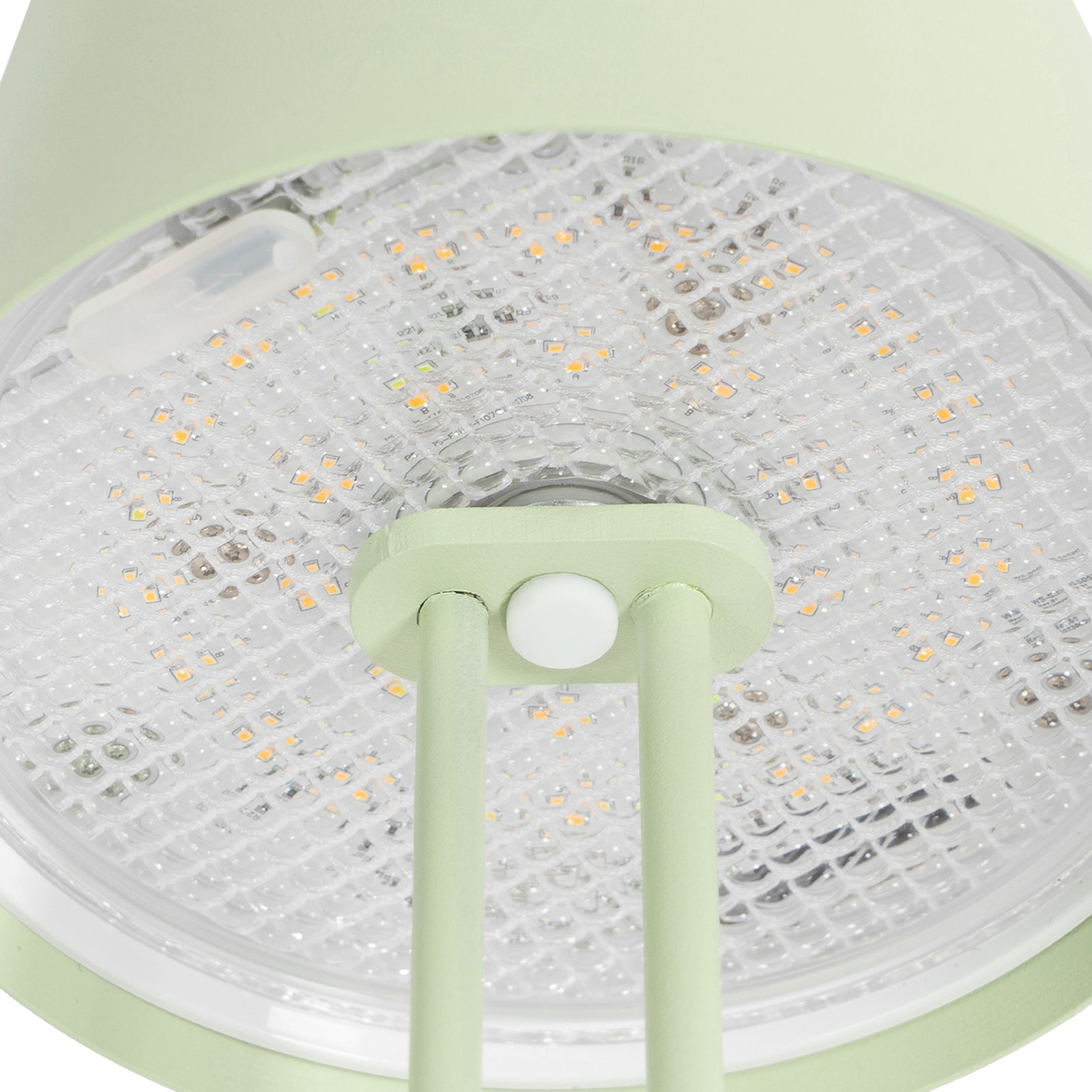 LED oppladbar bordlampe Janea TWIN dimbar grønn IP54 detaljer av materialer