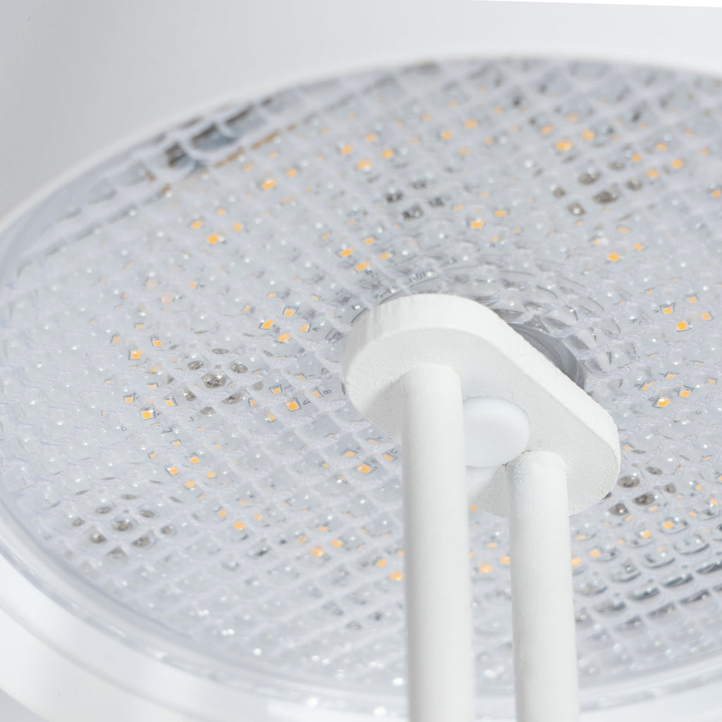LED oppladbar bordlampe Janea TWIN hvit metall detalj av lampefot
