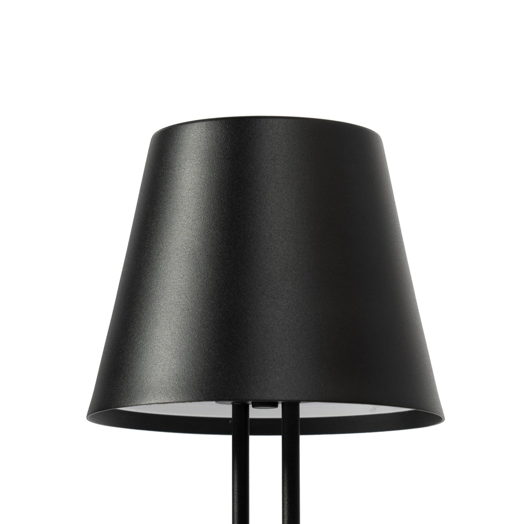 LED oppladbar bordlampe Janea TWIN svart metall med USB-C ladeledning