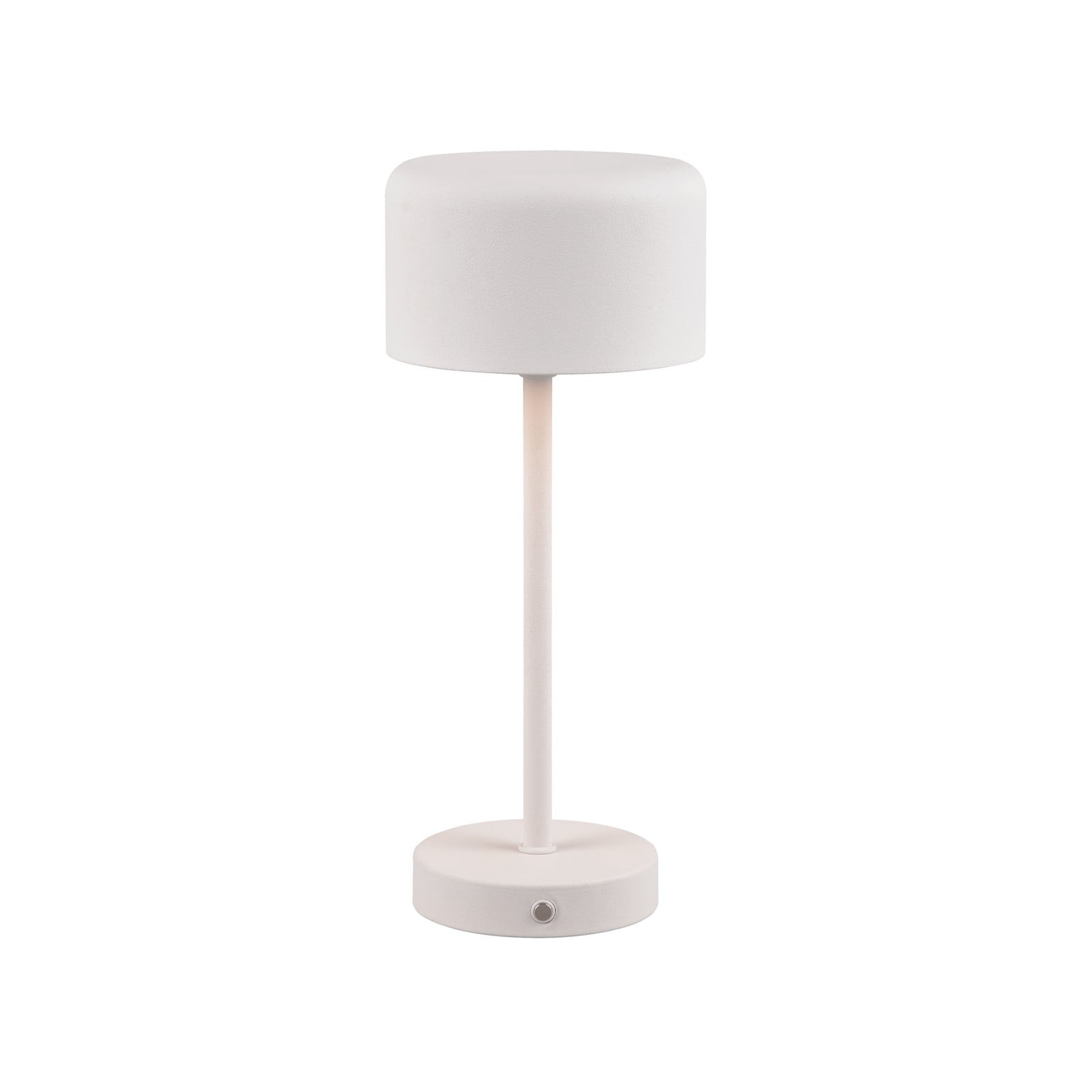 LED oppladbar bordlampe Jeff dimbar hvit matt metall 30 cm bakside