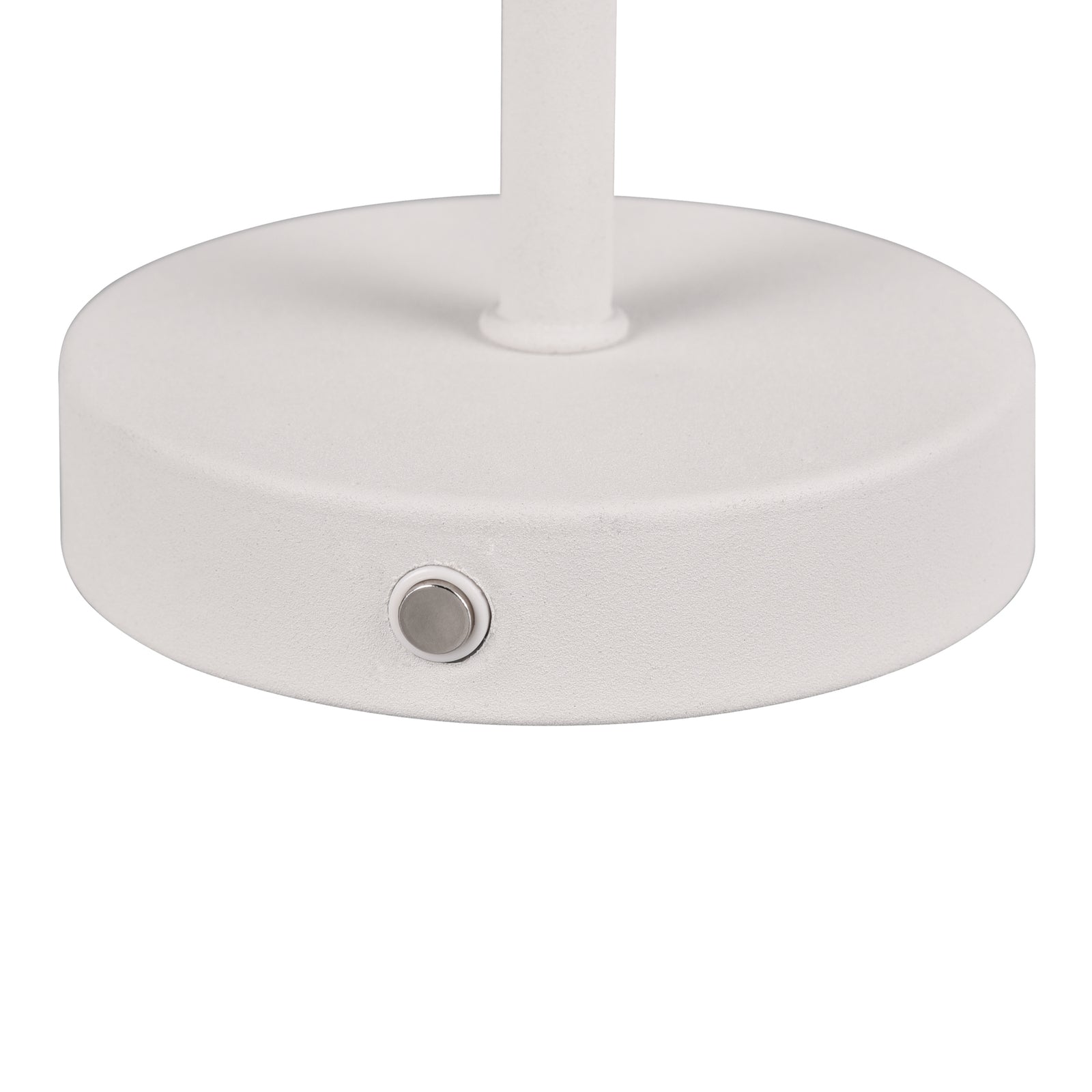 LED oppladbar bordlampe Jeff dimbar hvit matt metall 30 cm montert på bord