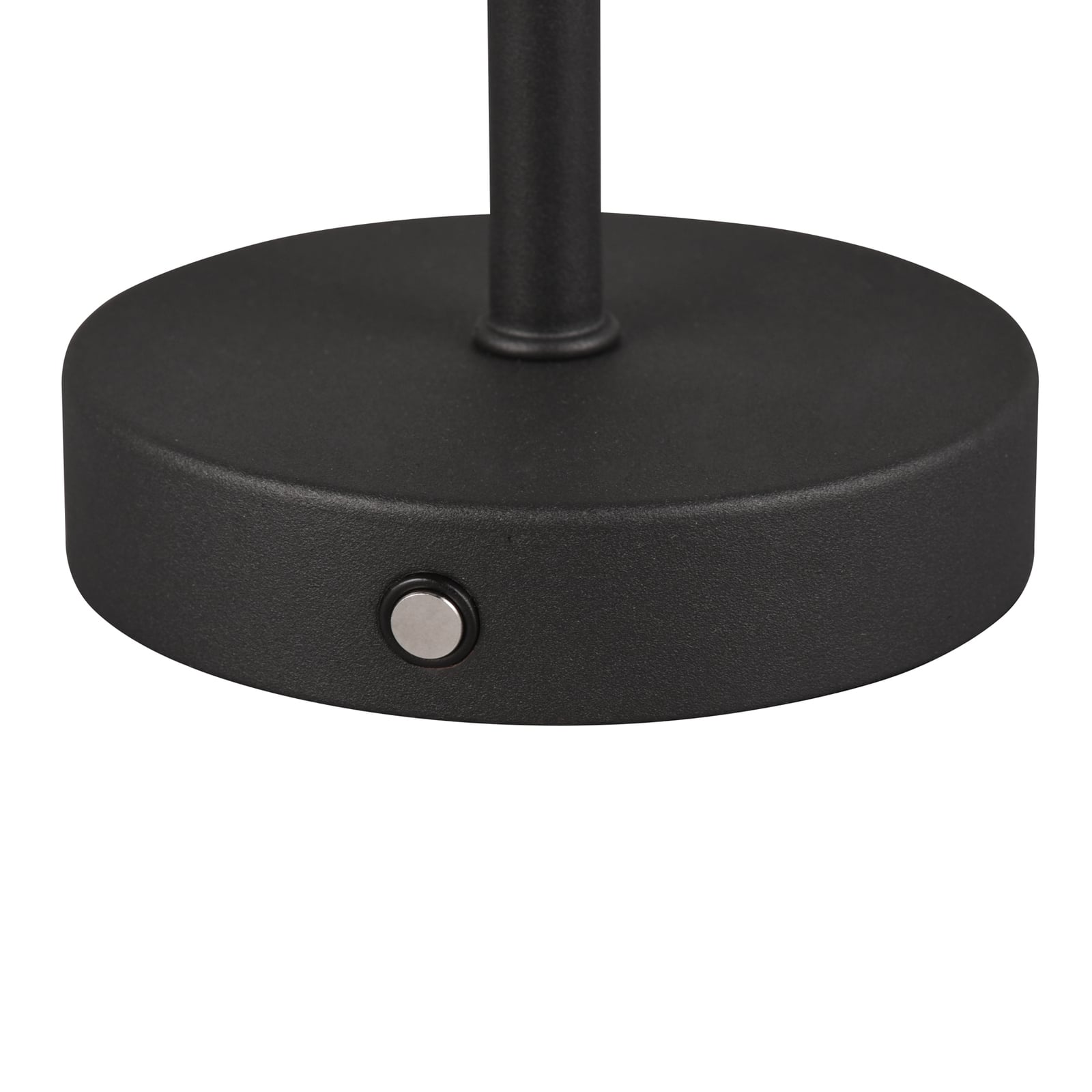 LED oppladbar bordlampe Jeff dimbar svart matt metall 30 cm detalj av lampe