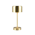 LED oppladbar bordlampe Jeff matt messing H30 cm forfra