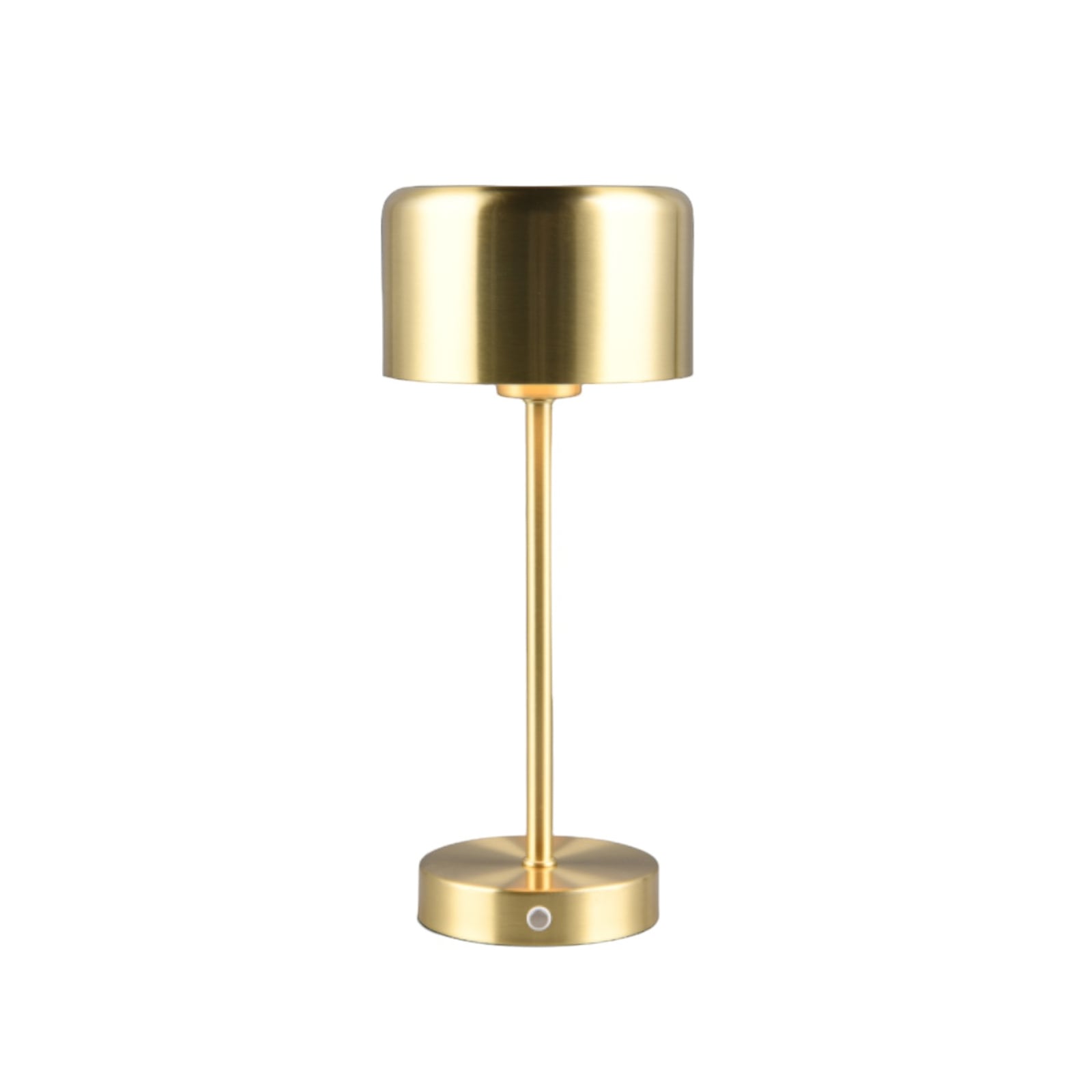 LED oppladbar bordlampe Jeff matt messing H30 cm forfra