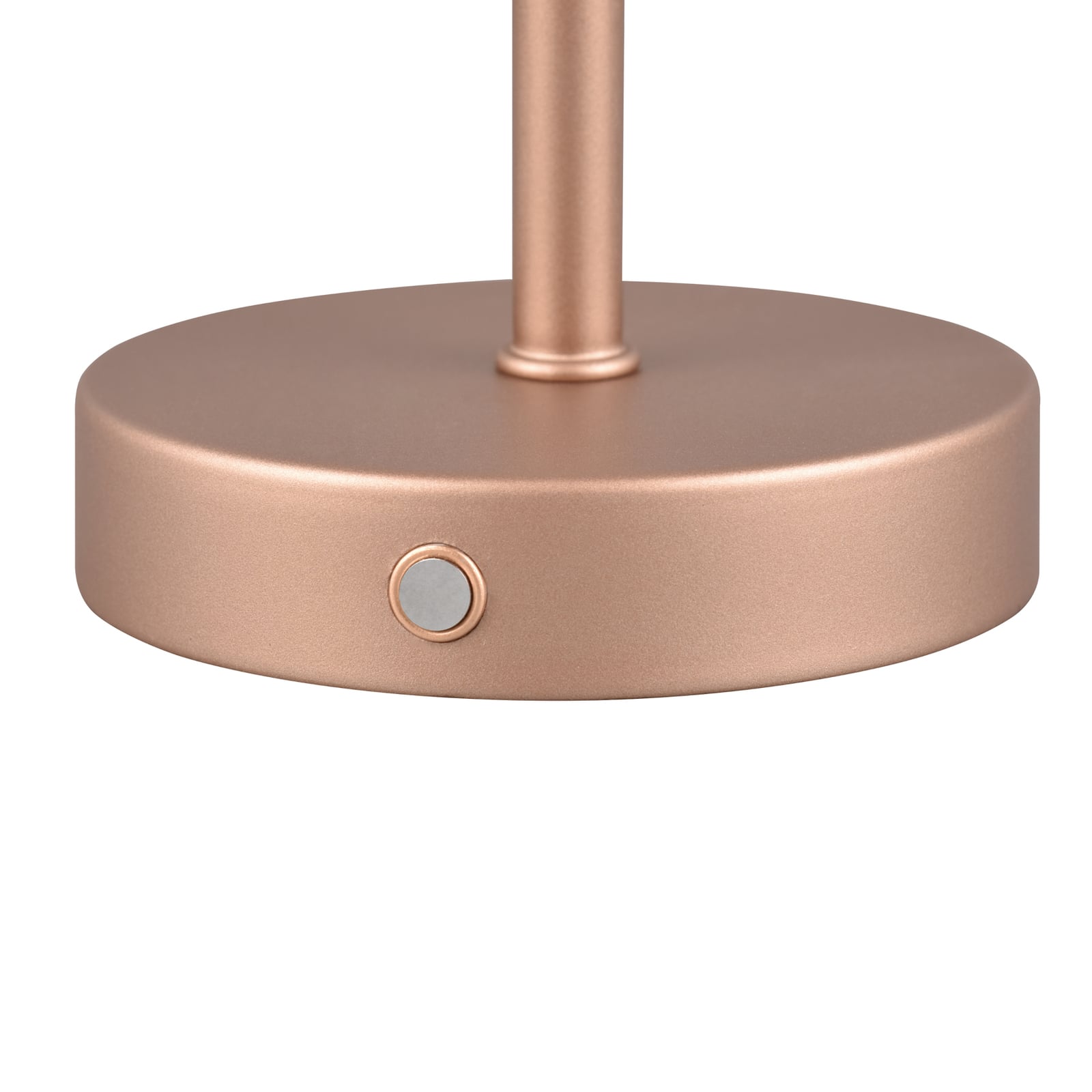LED oppladbar bordlampe Jeff mørkebrun dimbar 30 cm detalj av bryter