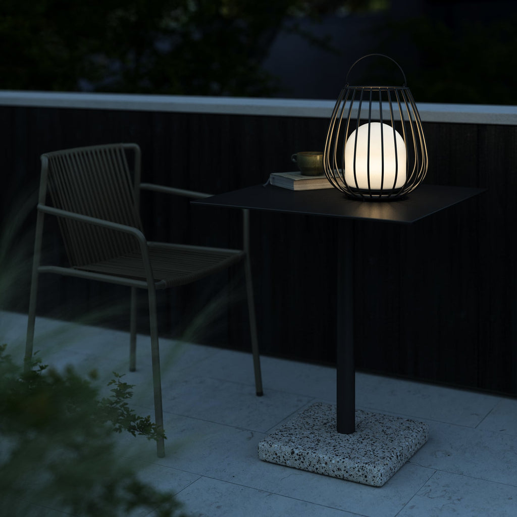 LED oppladbar bordlampe Jim To-Go svart bakside