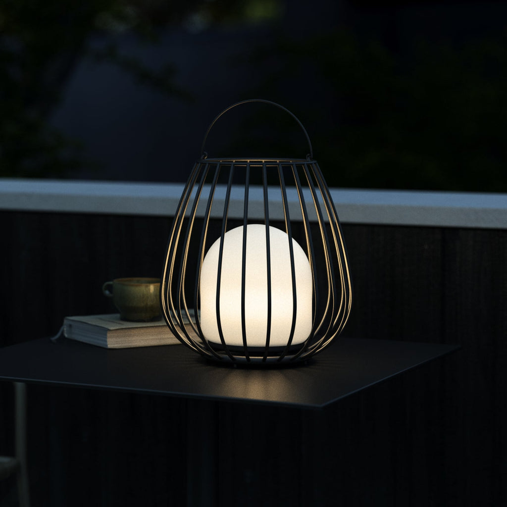 LED oppladbar bordlampe Jim To-Go svart forfra