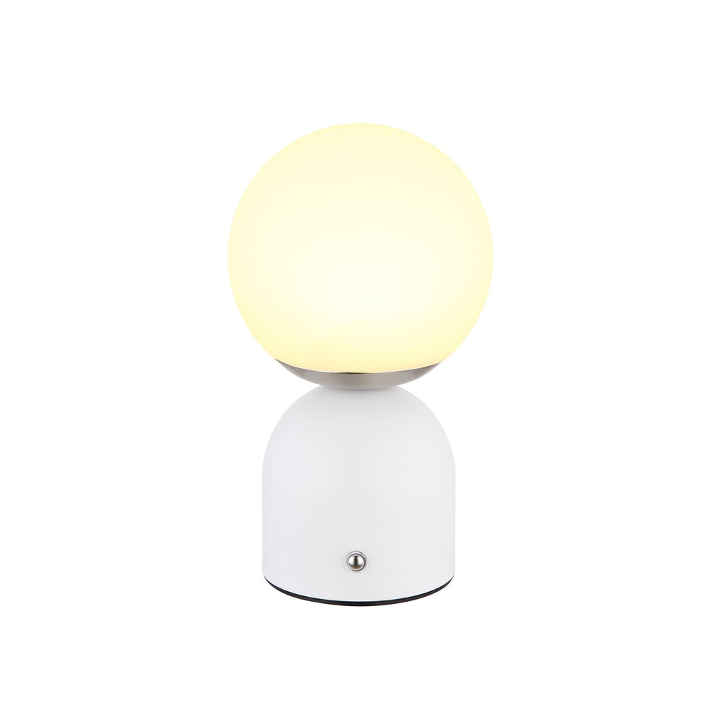 LED oppladbar bordlampe Julsy hvit bakside