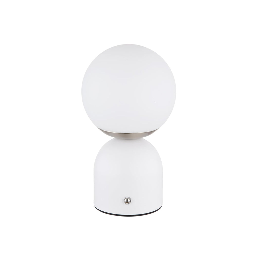 LED oppladbar bordlampe Julsy hvit detalj av touchdimmer