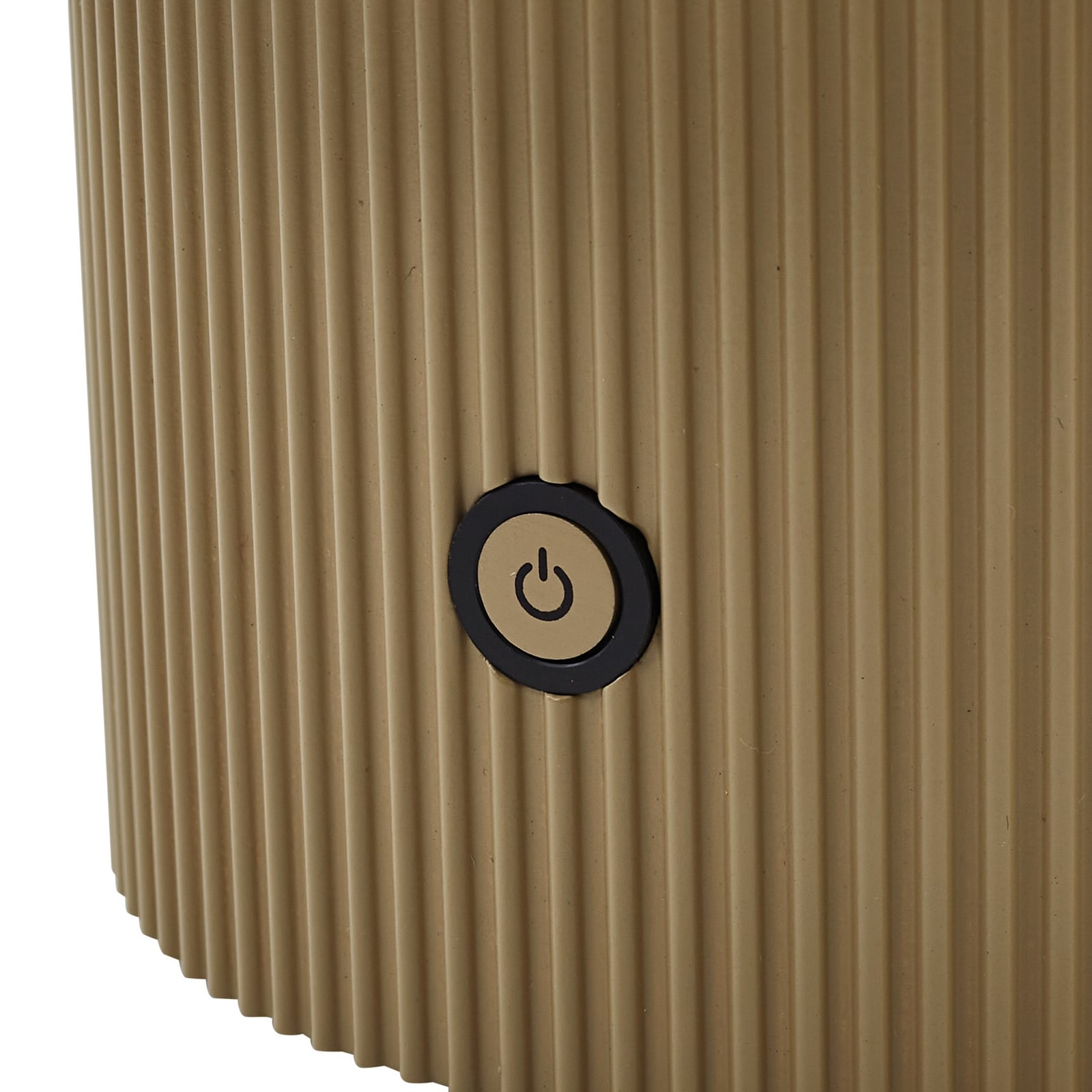 LED oppladbar bordlampe Katrin Palme glass beige dimbar USB-C-kabel medfølger
