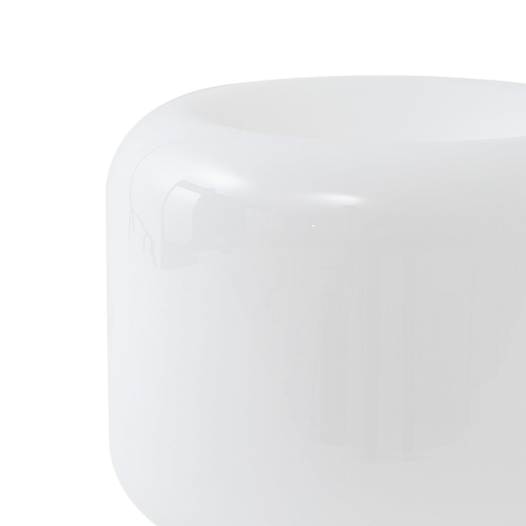 LED oppladbar bordlampe Katrin Palme grønn glass sideprofil