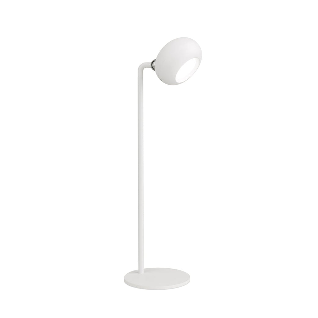 LED oppladbar bordlampe Kerby hvit CCT dimbar bakside