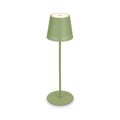 LED oppladbar bordlampe Kiki dimbar grønn forfra
