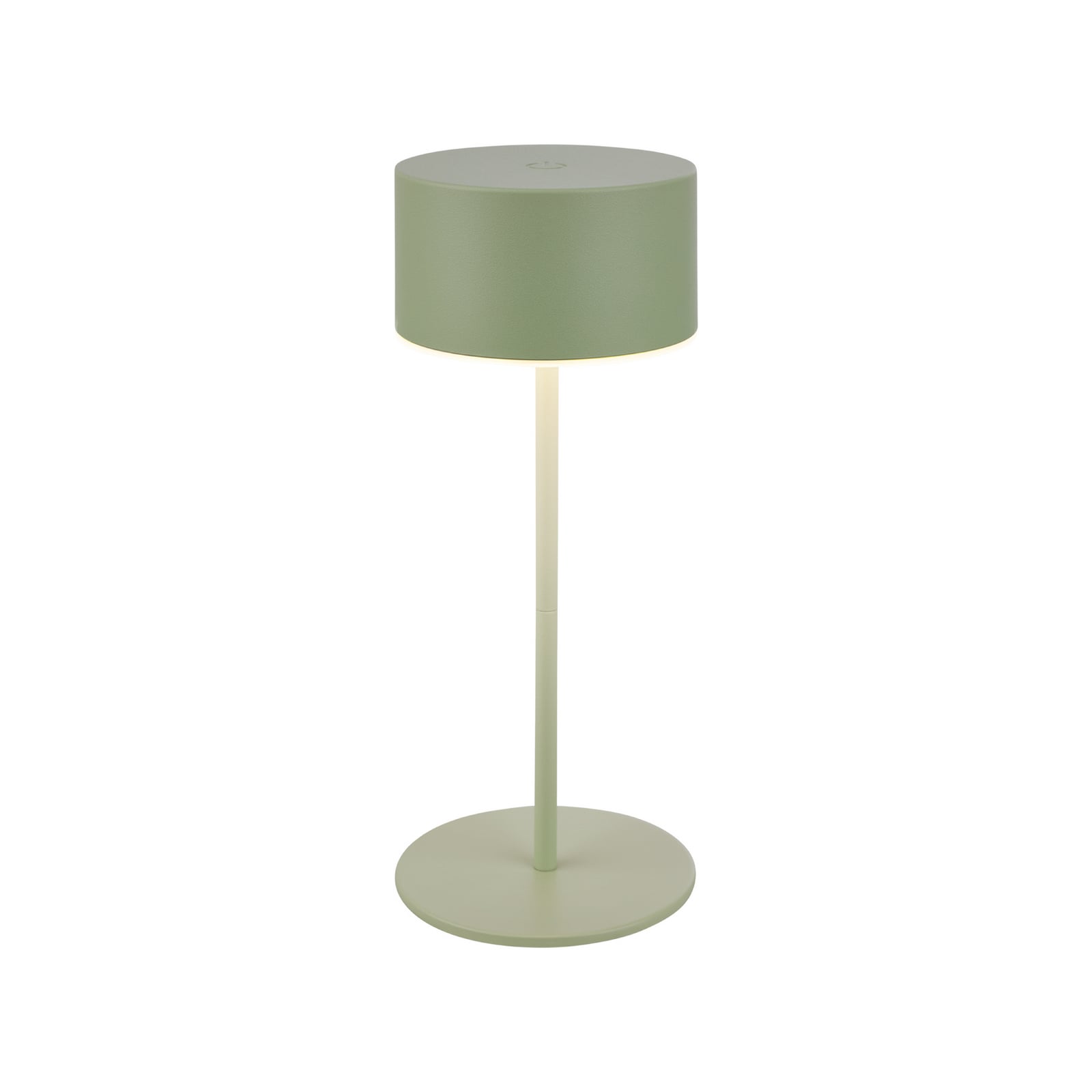 LED oppladbar bordlampe Kira grønn dimbar forfra
