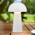 LED oppladbar bordlampe Lennon dimbar hvit IP44 forfra