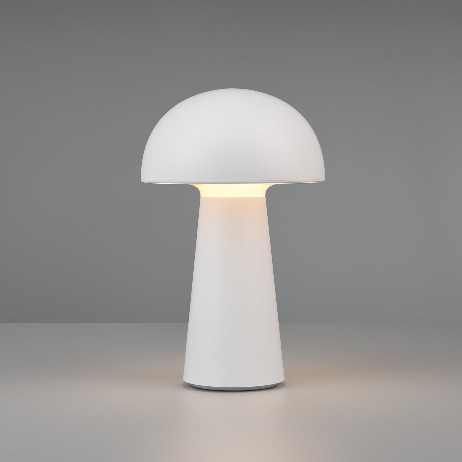 LED oppladbar bordlampe Lennon dimbar hvit IP44 bakside