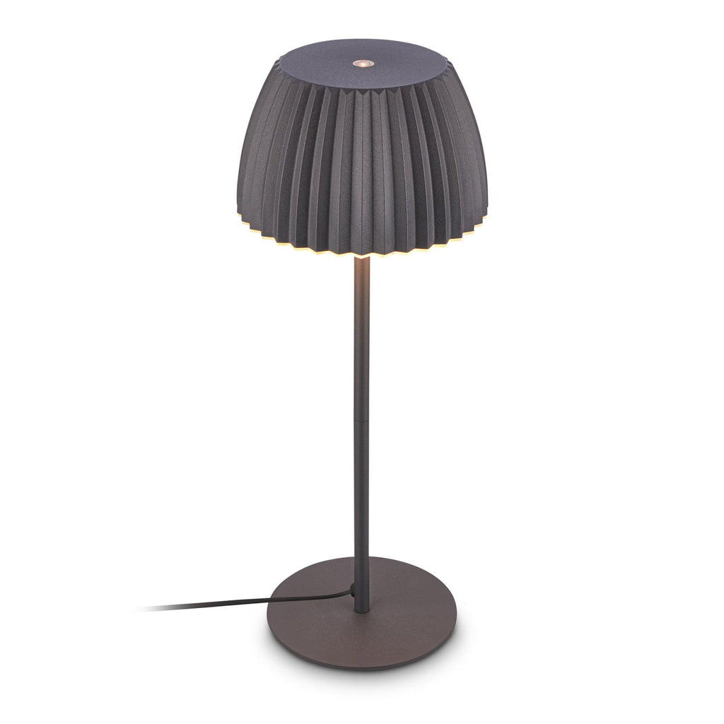 LED oppladbar bordlampe Loca antrasitt dimbar H36 cm forfra