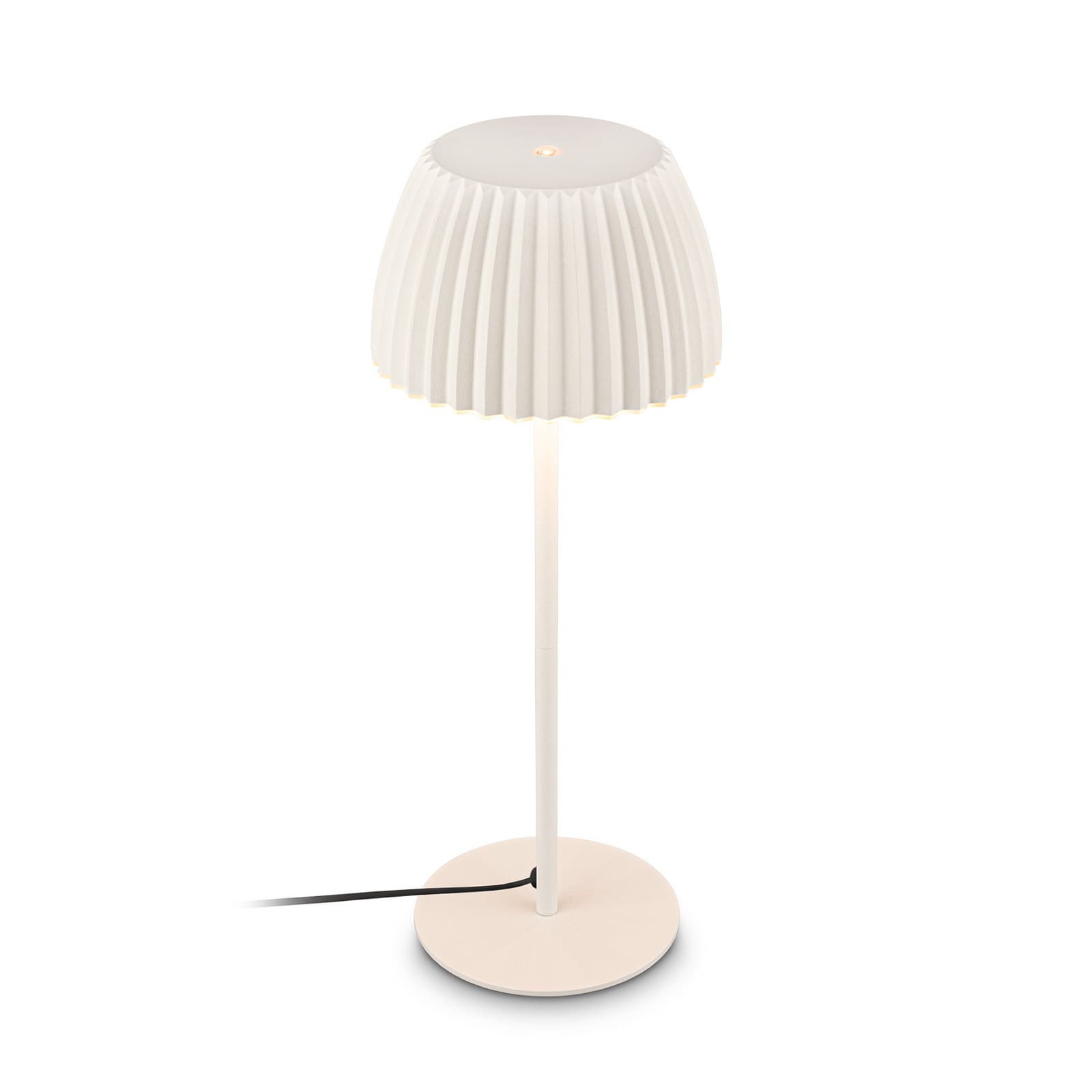 Montert LED oppladbar bordlampe Loca dimbar hvit på bord