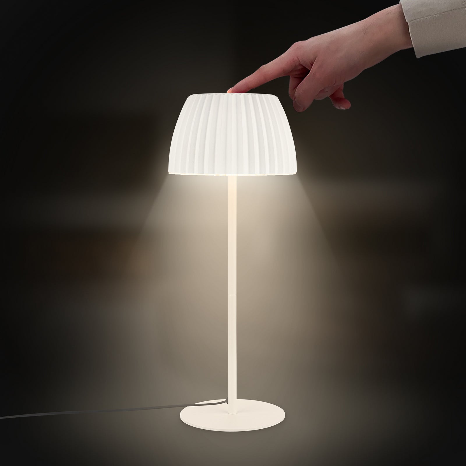 USB-kabel til LED oppladbar bordlampe Loca dimbar hvit