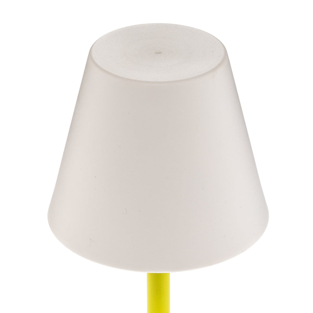 LED oppladbar bordlampe Lola Slim dimbar lime IP44 batteri og ladekabel