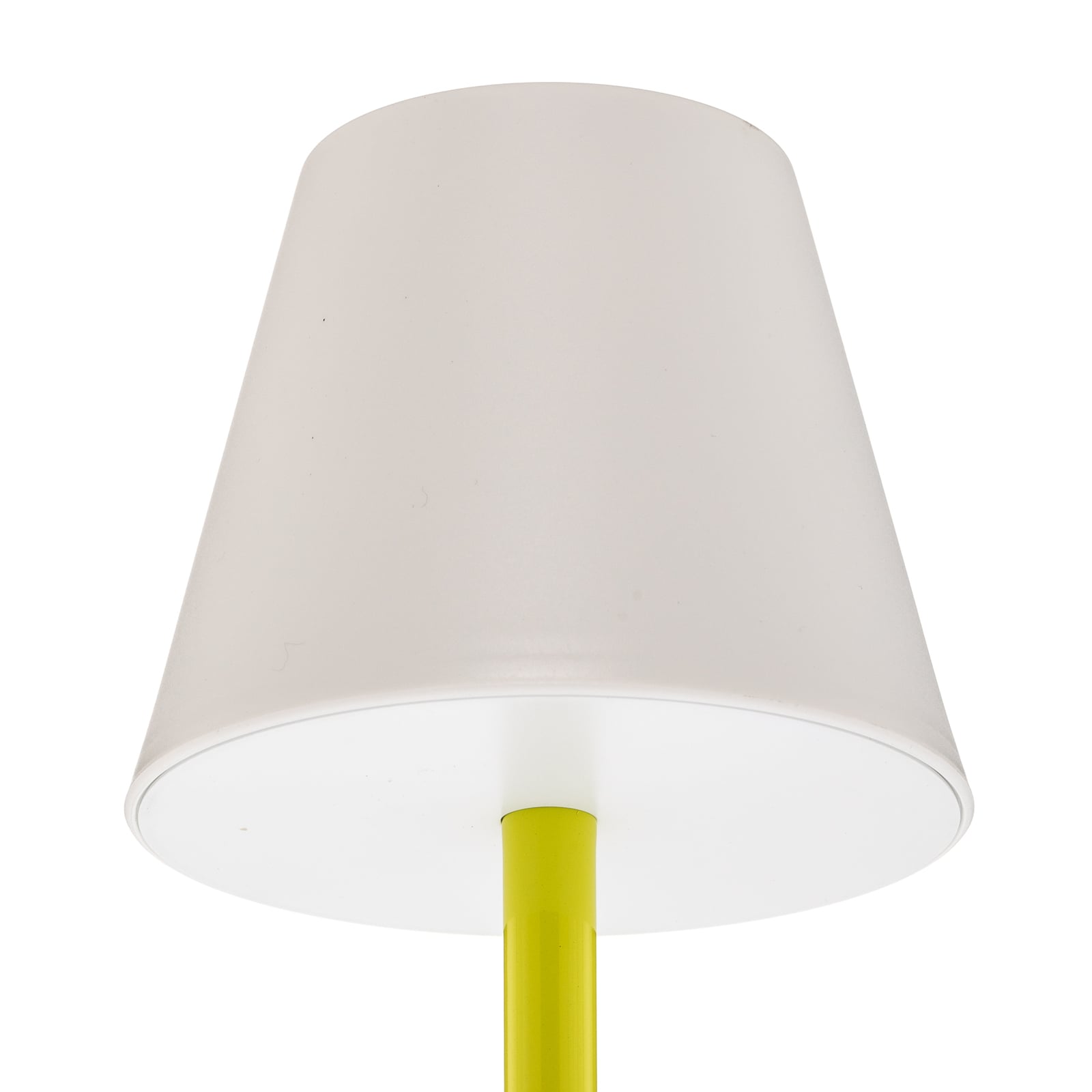 LED oppladbar bordlampe Lola Slim dimbar lime IP44 lysstyrke justering