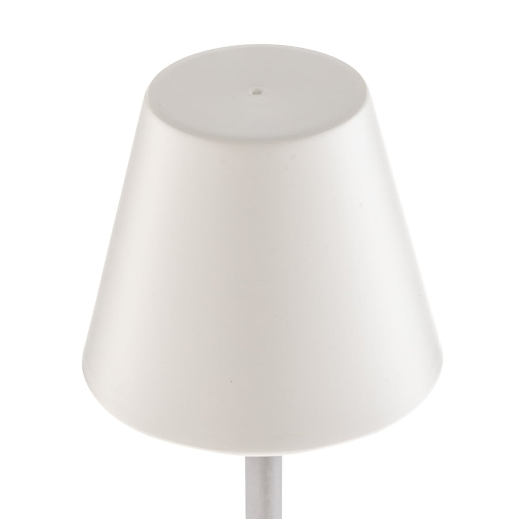 LED oppladbar bordlampe Lola Slim grå dimbar IP44 med USB ladekabel