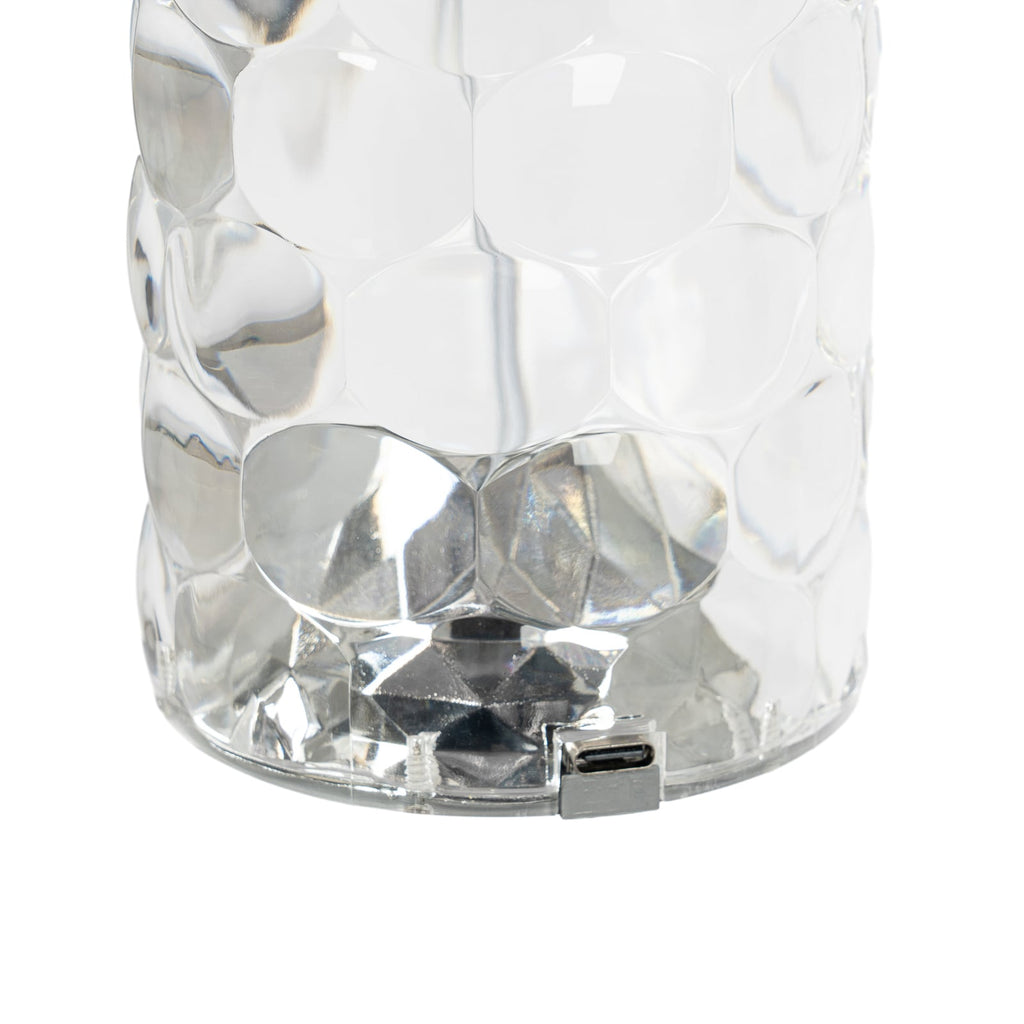Sideprofil av LED oppladbar bordlampe Louane dimbar RGBW 18,5 cm Lindby