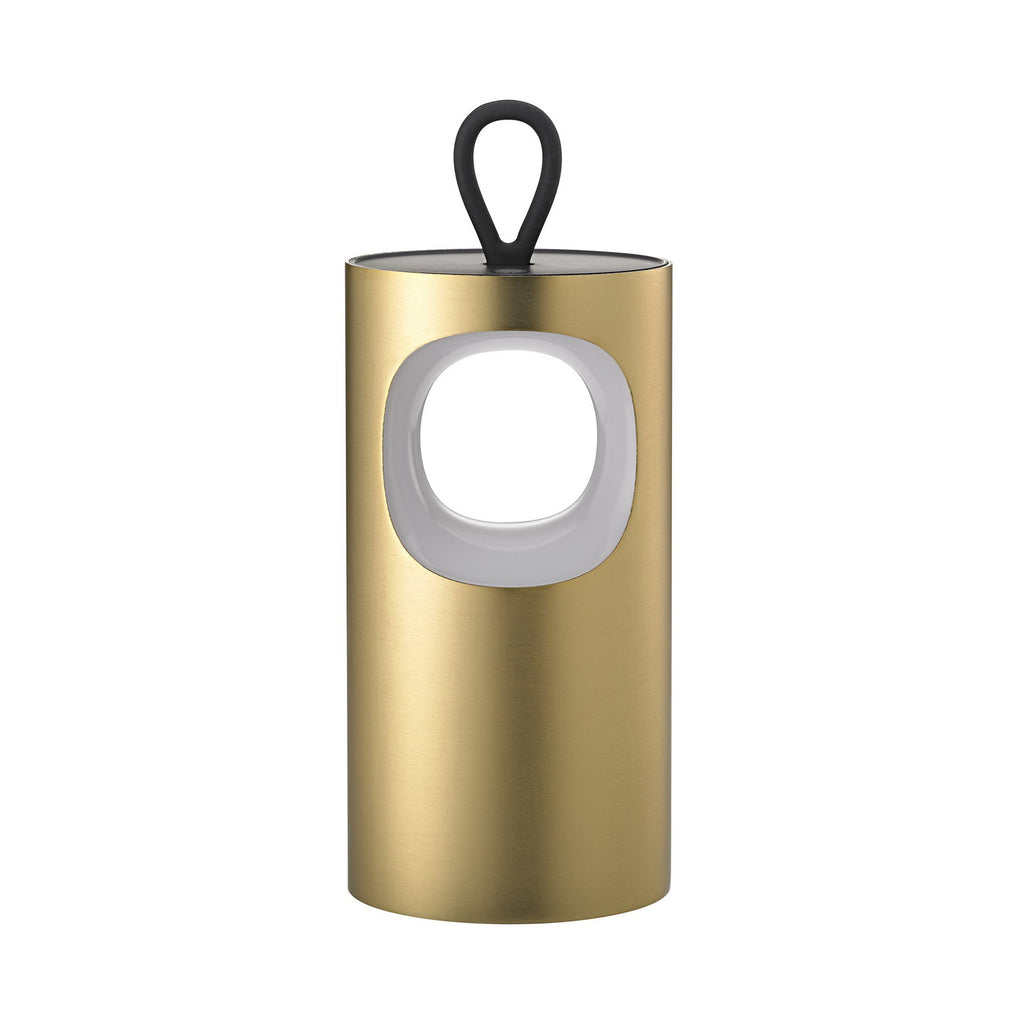 LED oppladbar bordlampe Lunari gull aluminium CCT dimbar IP44 bakside