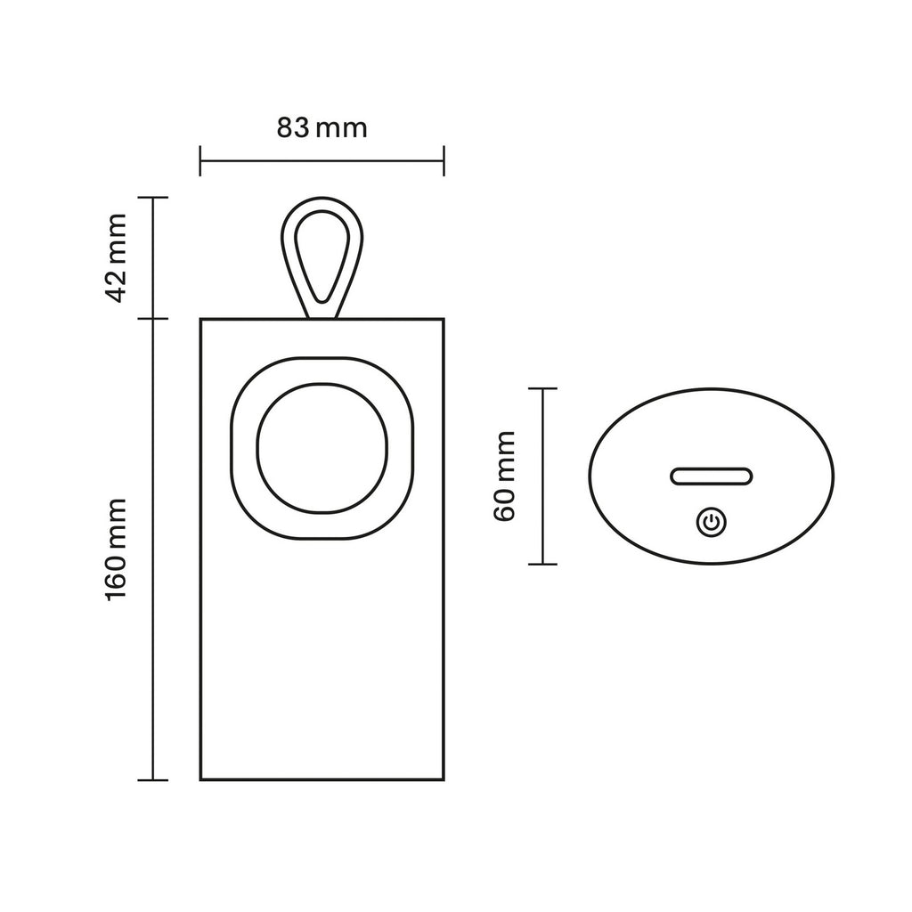 LED oppladbar bordlampe Lunari gull aluminium CCT dimbar IP44 montert i interiør