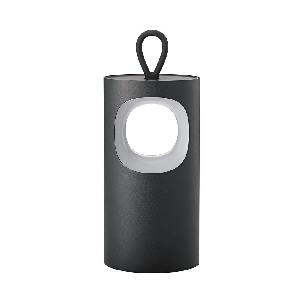 LED oppladbar bordlampe Lunari svart aluminium bakside