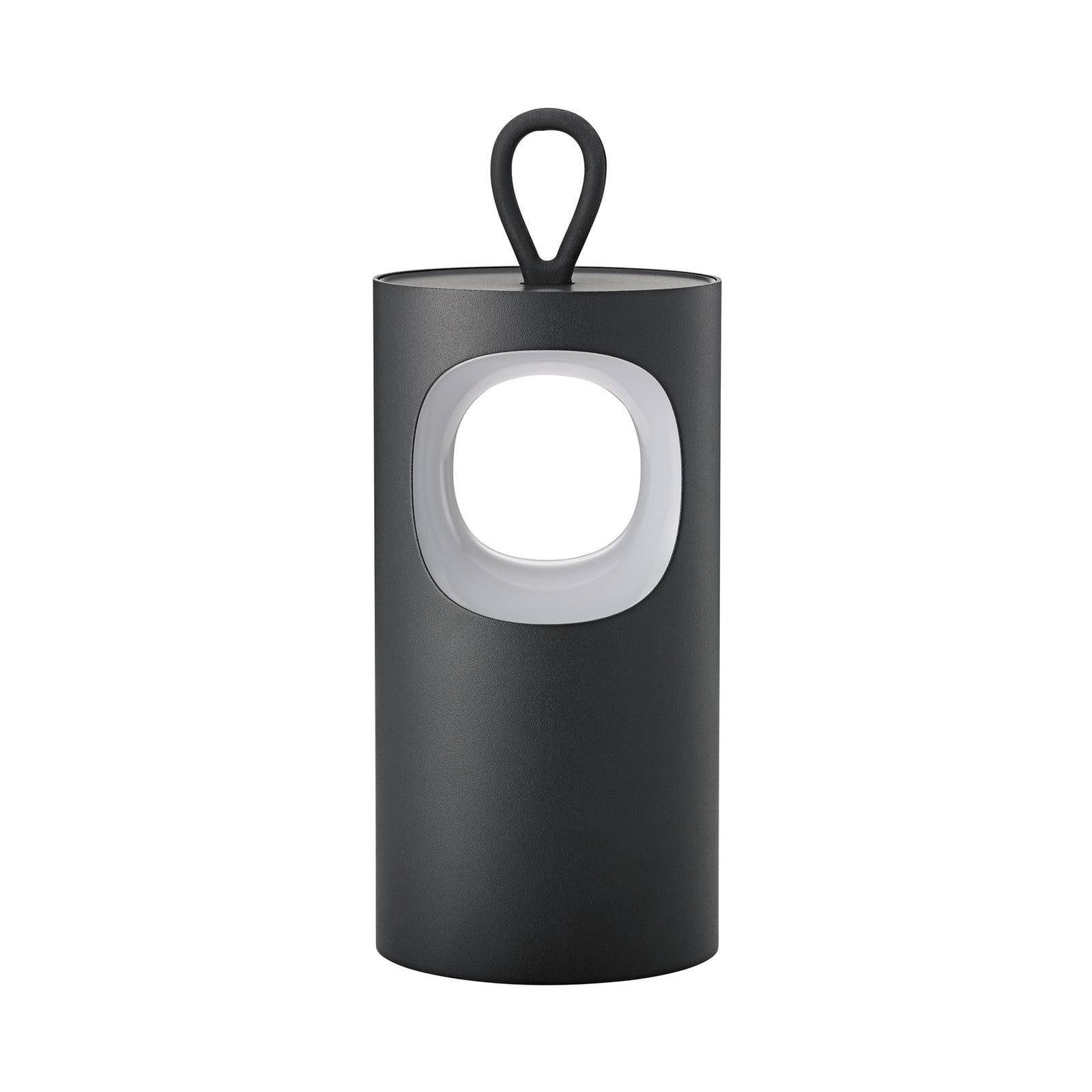 LED oppladbar bordlampe Lunari svart aluminium bakside