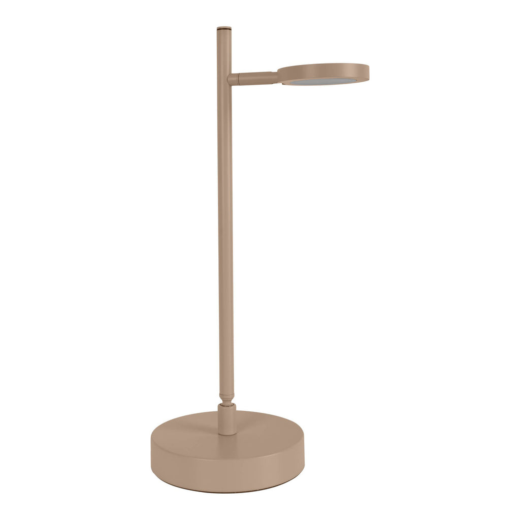 LED oppladbar bordlampe Lupa beige metall 45 cm bakside