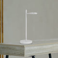 LED oppladbar bordlampe Lupa hvit metall dimbar 45 cm forfra