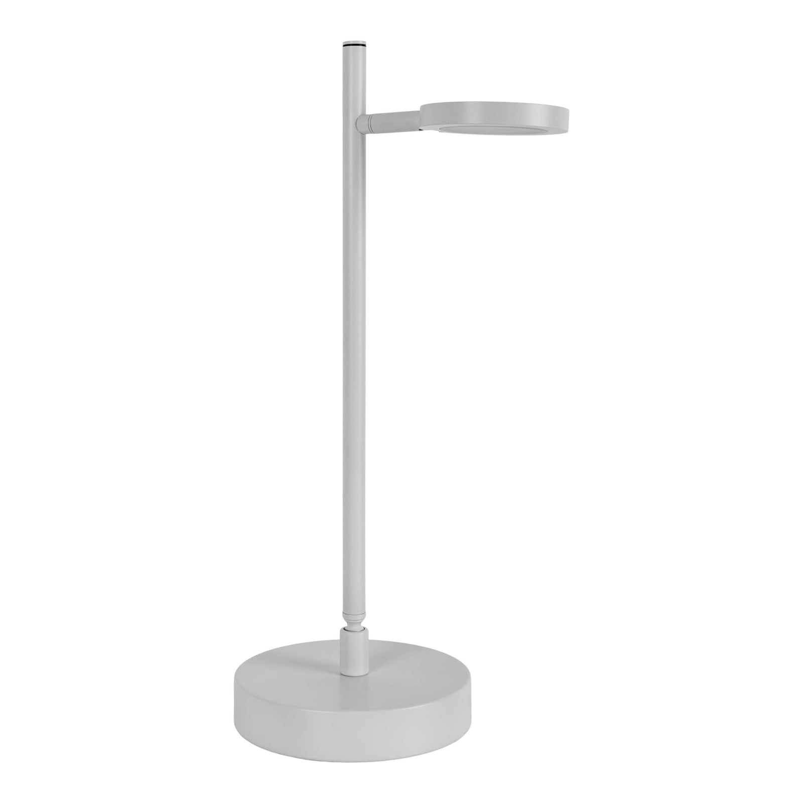 LED oppladbar bordlampe Lupa hvit metall dimbar 45 cm bakside